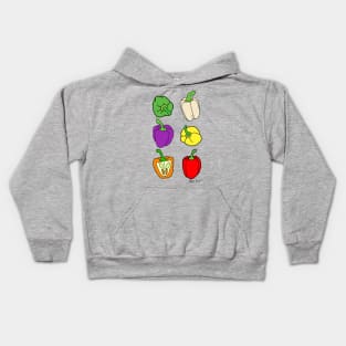 Colourful Bell Peppers Kids Hoodie